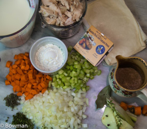 Turkey Pot Pie ingredients